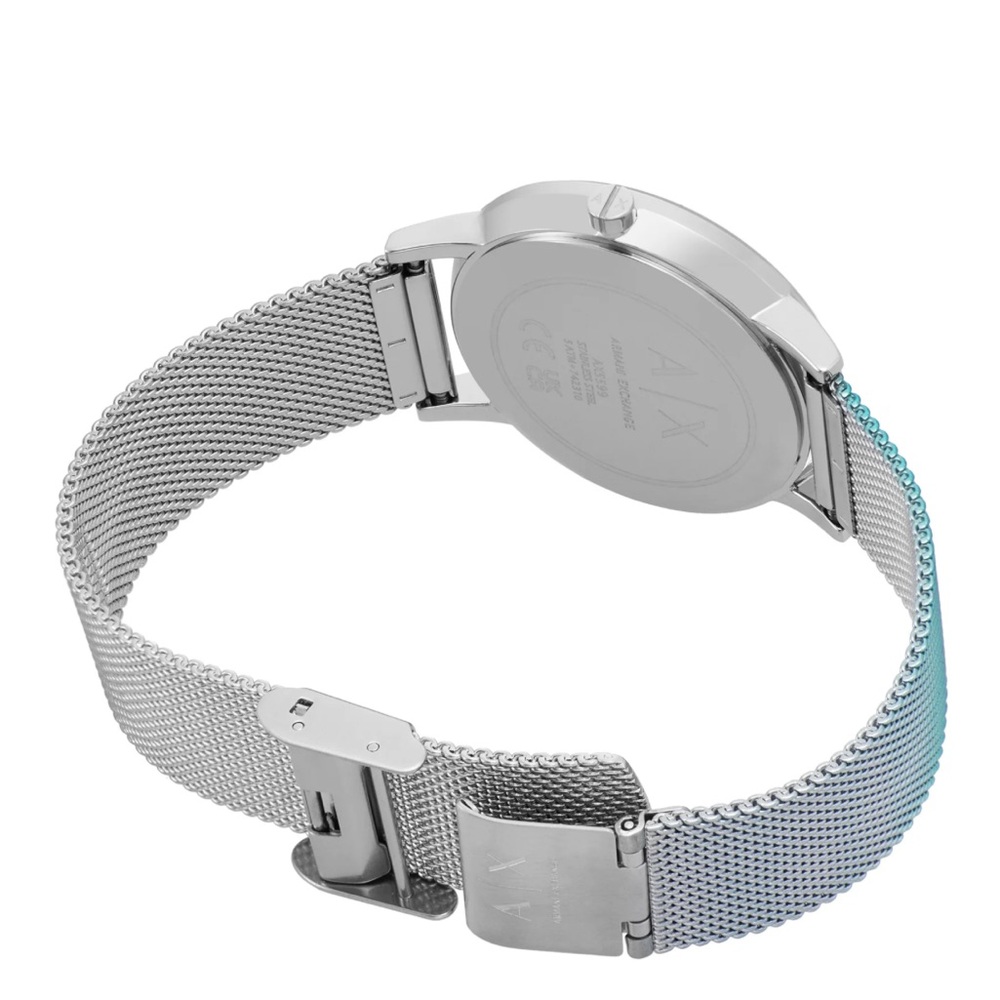 Armani Exchange AX5906 Silver & Turquoise Mesh Unisex Watch - NIB
MSRP: $180 - Picture 3 of 4
